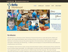 Tablet Screenshot of bellamontessori.com
